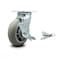 Service Caster 6 Inch Thermoplastic Rubber Caster with Roller Bearing and Brake/Swivel Lock SCC SCC-30CS620-TPRRD-TLB-BSL - alternate 1